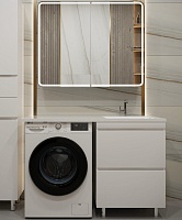 Stella Polare Мебель с раковиной под стиральную машину Мадлен Памелла 120 R белая